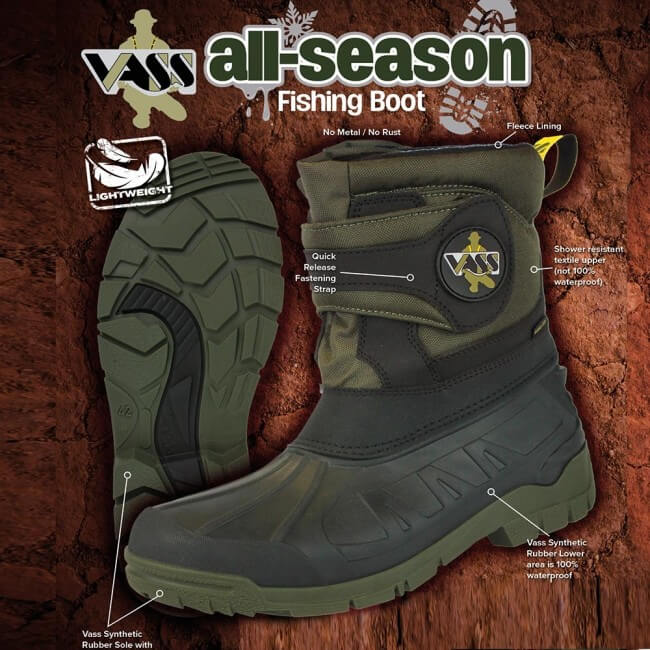 Botas Vass 165-50 Verdes - Tienda Carpfishing