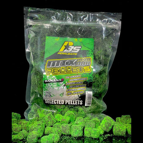 Mix Pellets Peralbaits Banana Fresa 14-20 mm - Tienda Carpfishing