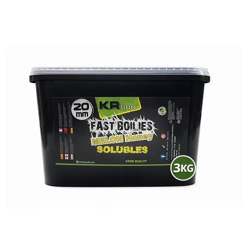 Boilies Solubles Krom Quality KR800 Melon Honey 20 mm 3KG - Tienda Carpfishing