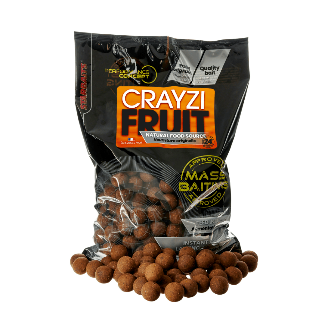 Boilies Starbaits Mass Baiting Crayzi Fruit - 24 mm 3 kg - Tienda Carpfishing