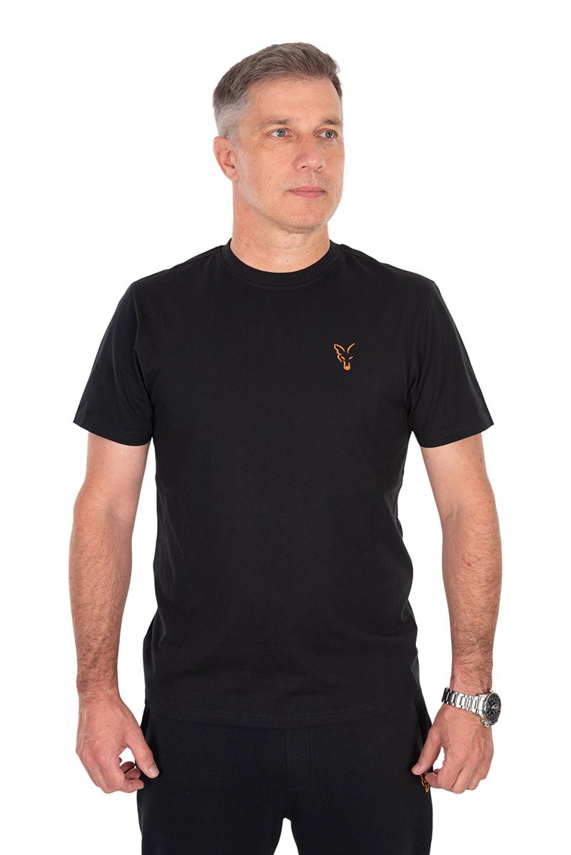 Camiseta Fox Classic T Negro Naranja - Tienda Carpfishing