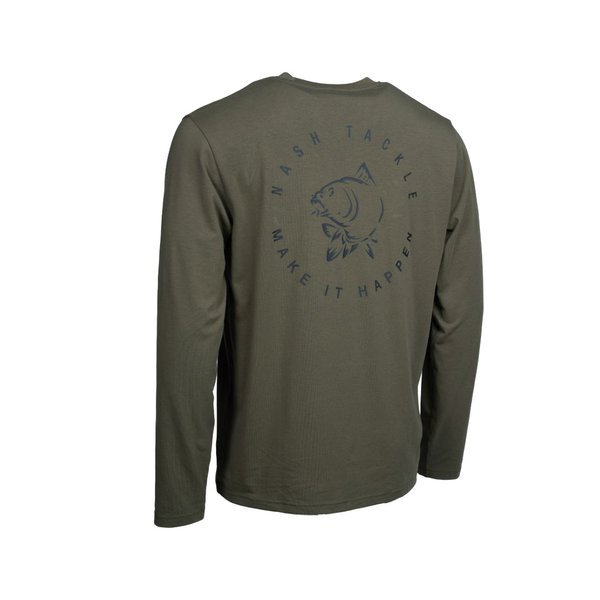 Camiseta Nash Make It Happen Verde manga larga - Tienda Carpfishing