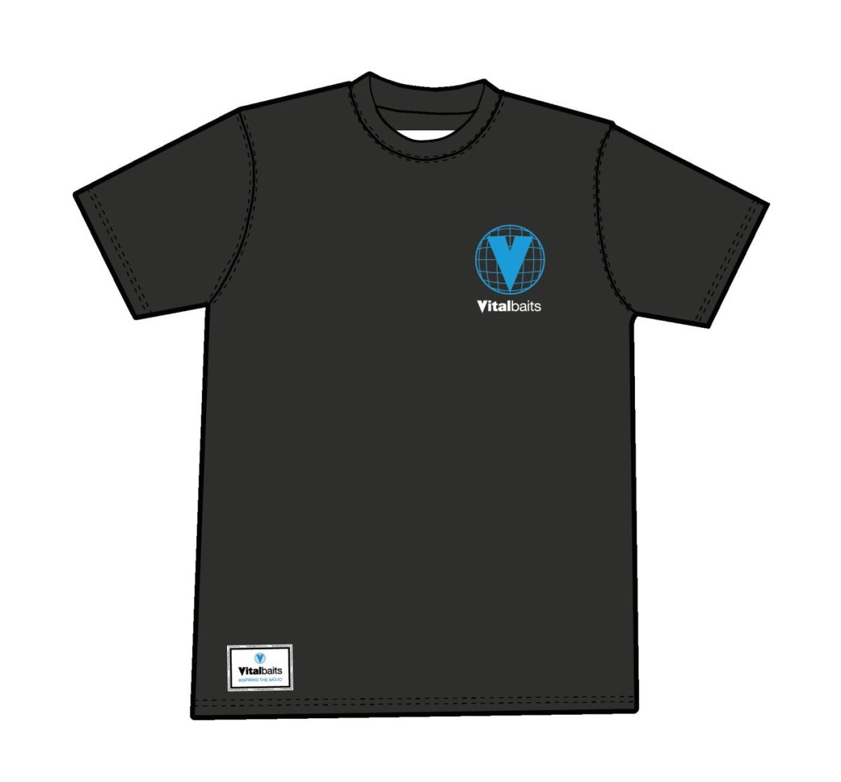 Camiseta Vitalbaits Azul - Tienda Carpfishing