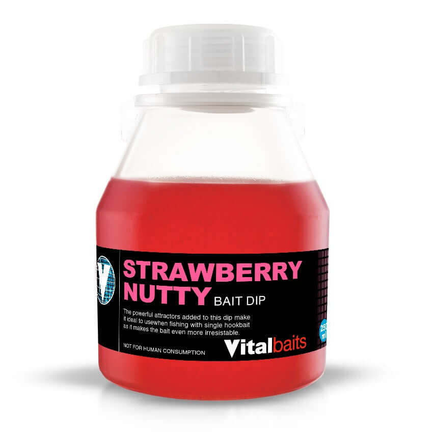 Dip Vitalbaits Strawberry Nutty 250 ml - Tienda Carpfishing