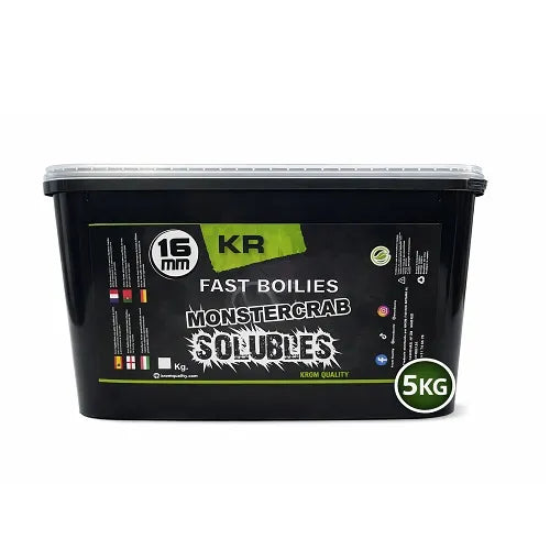 Boilies Solúvel Krom Quality KR600 Monster Crab 16mm 5KG