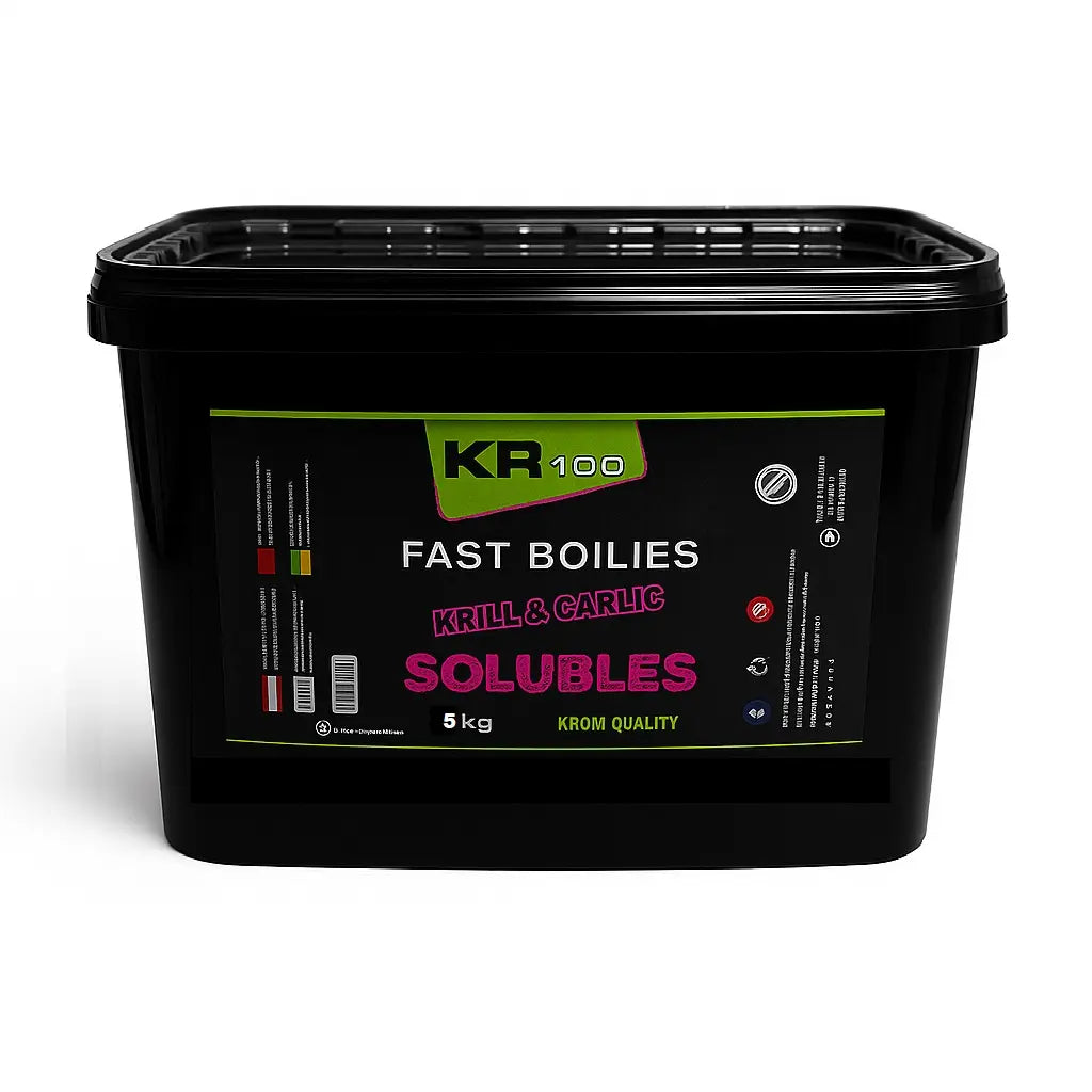 Boilies Solúvel Krom Quality KR100 Krill e Garlic 16mm 5KG