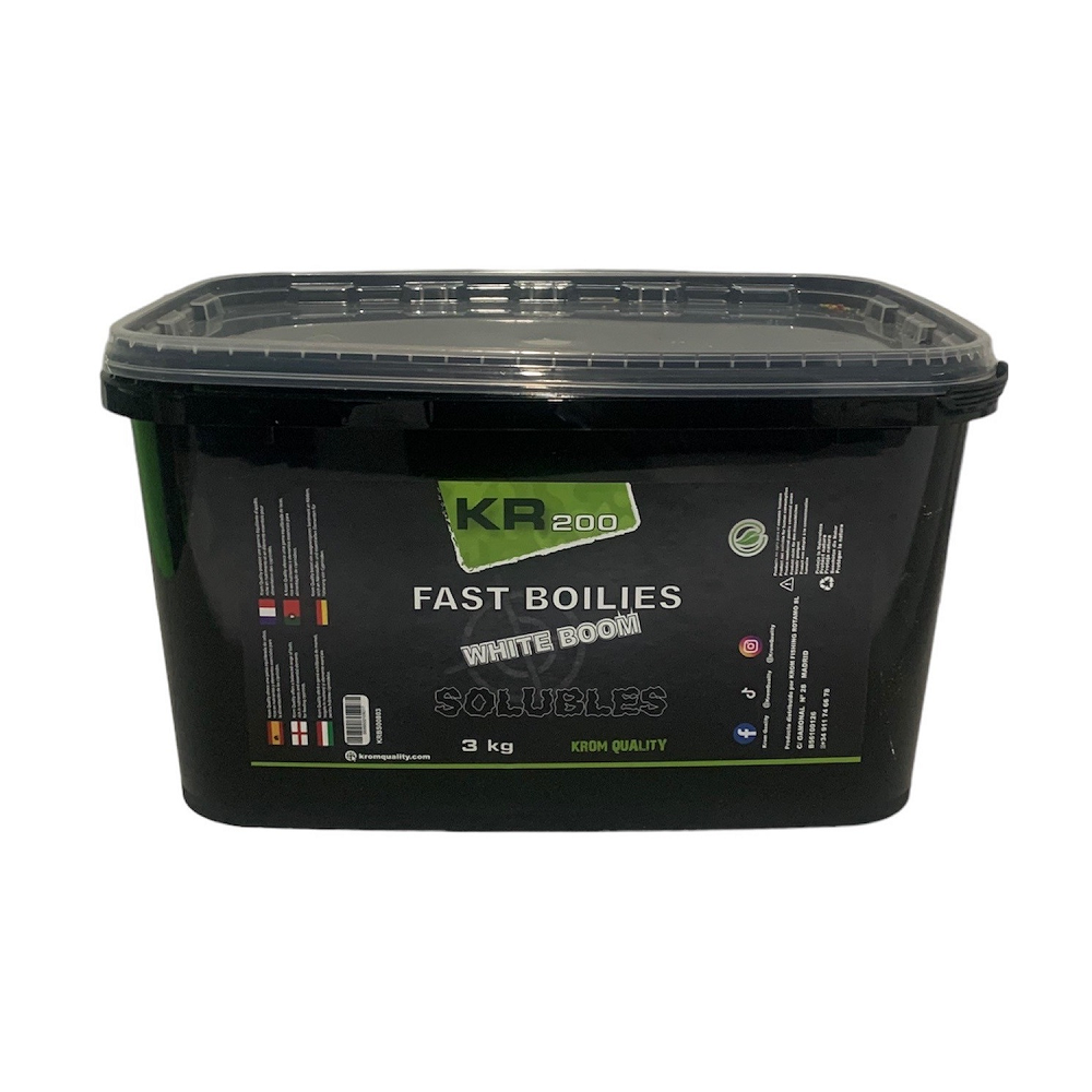 Boilies Solúvel Krom Quality KR200 White Boom 20mm 3KG