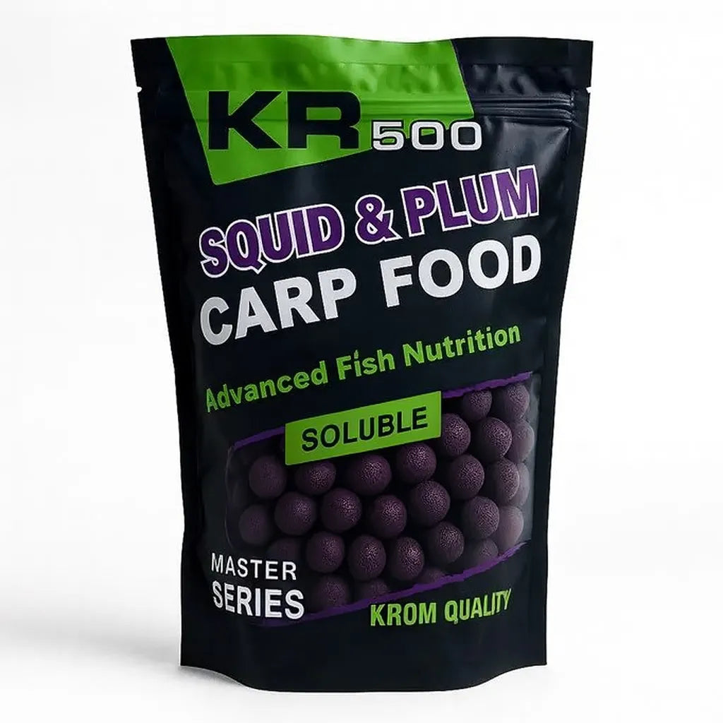 Boilies Solúvel Krom Quality KR500 Squid & Plum 20mm 800G