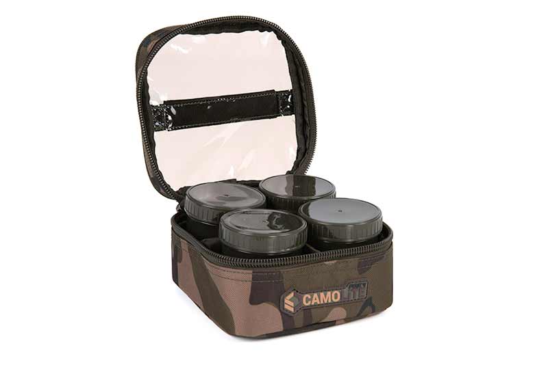 Macuto de 6 botes de cebo Fox Camolite - Tienda Carpfishing