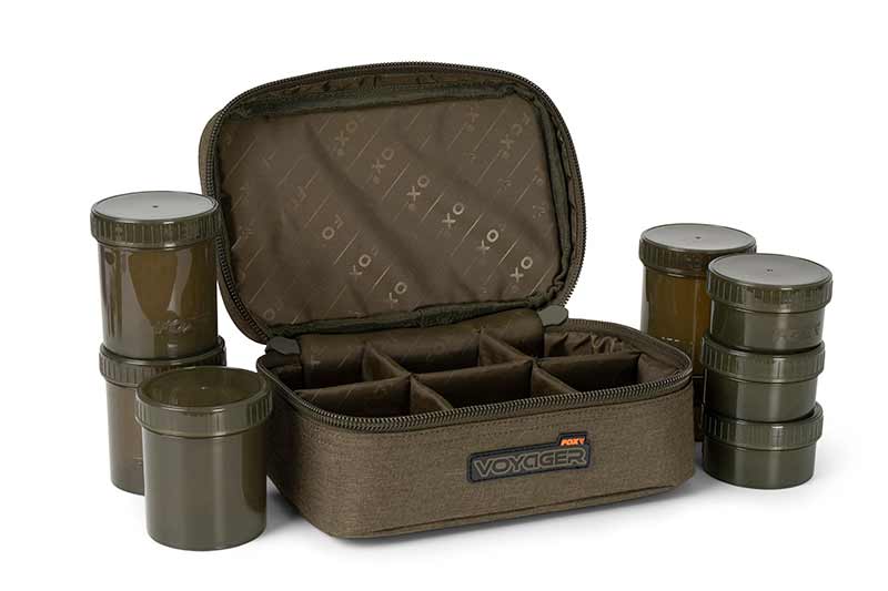 Macuto de 8 botes de cebo Fox Voyager® - Tienda Carpfishing