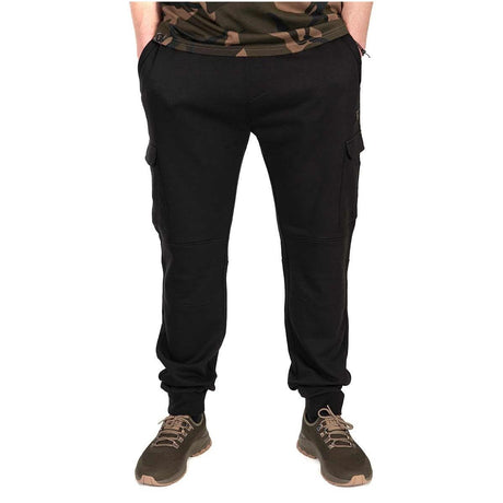 Pantalones Fox LW Combat Negro y Camo - Tienda Carpfishing