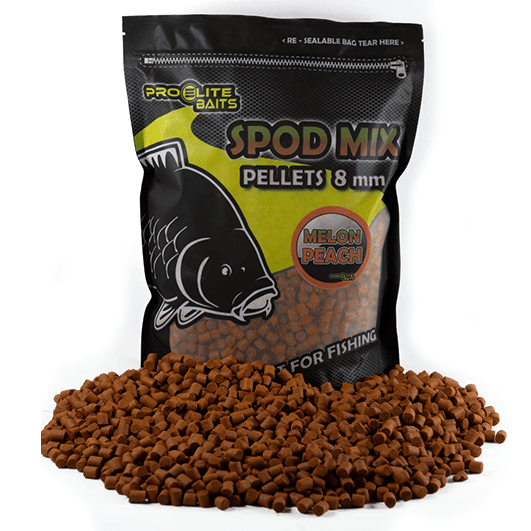 Pellets Spod Mix Pro Elite Baits Melon & Peach 8 mm - Tienda Carpfishing