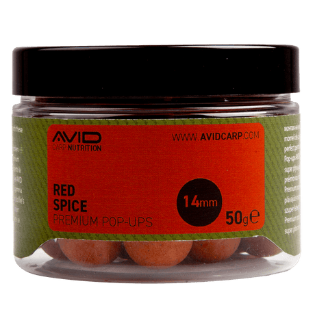 Pop ups Avid Carp Premium Red Spice 14 mm - Tienda Carpfishing