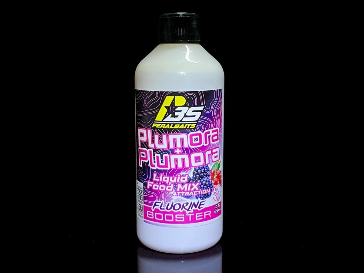 Remojo Booster Fluorine Peralbaits Plumora 500 ml - Tienda Carpfishing