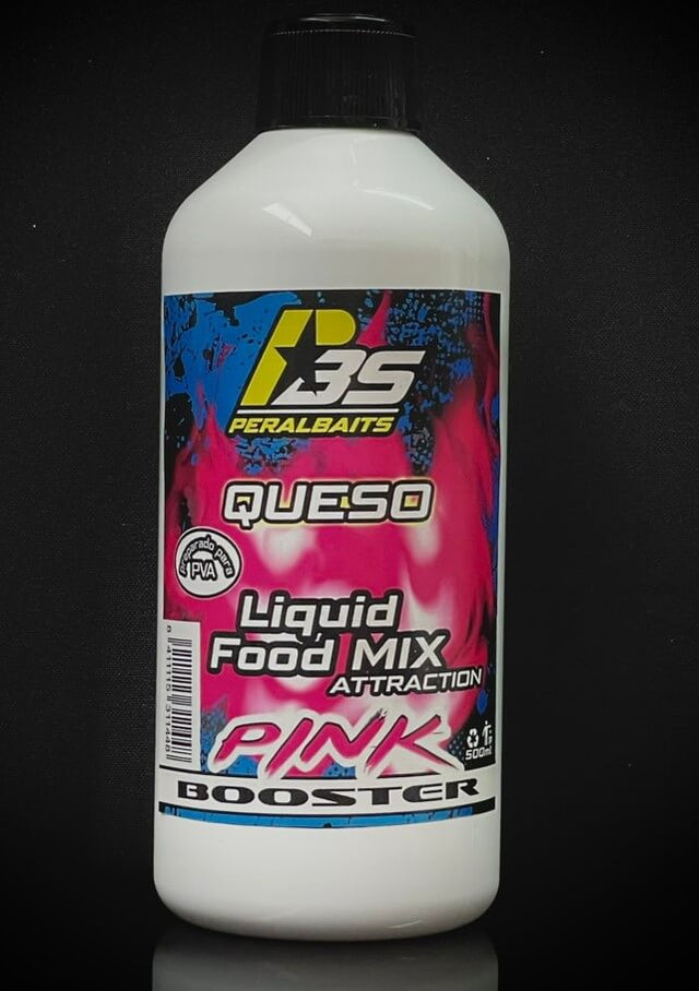 Remojo Booster Pink Peralbaits Queso 500 ml - Tienda Carpfishing