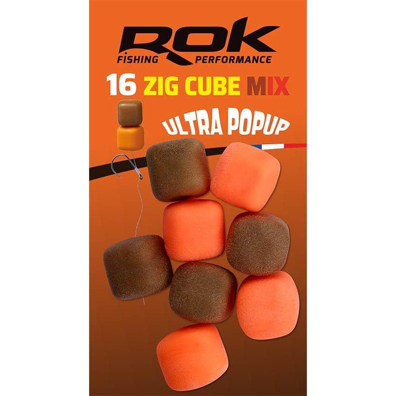 Pop up Zig Cube Rok Fishing Naranja/Marrón 10 - Tienda Carpfishing