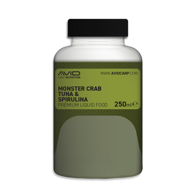 Aditivo Líquido Avid Carp Premium Monster Crab-Tuna & Spirulina - Tienda Carpfishing
