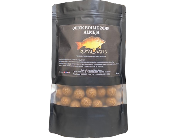 Boilies Royal Baits Amêijoa 20mm 800g