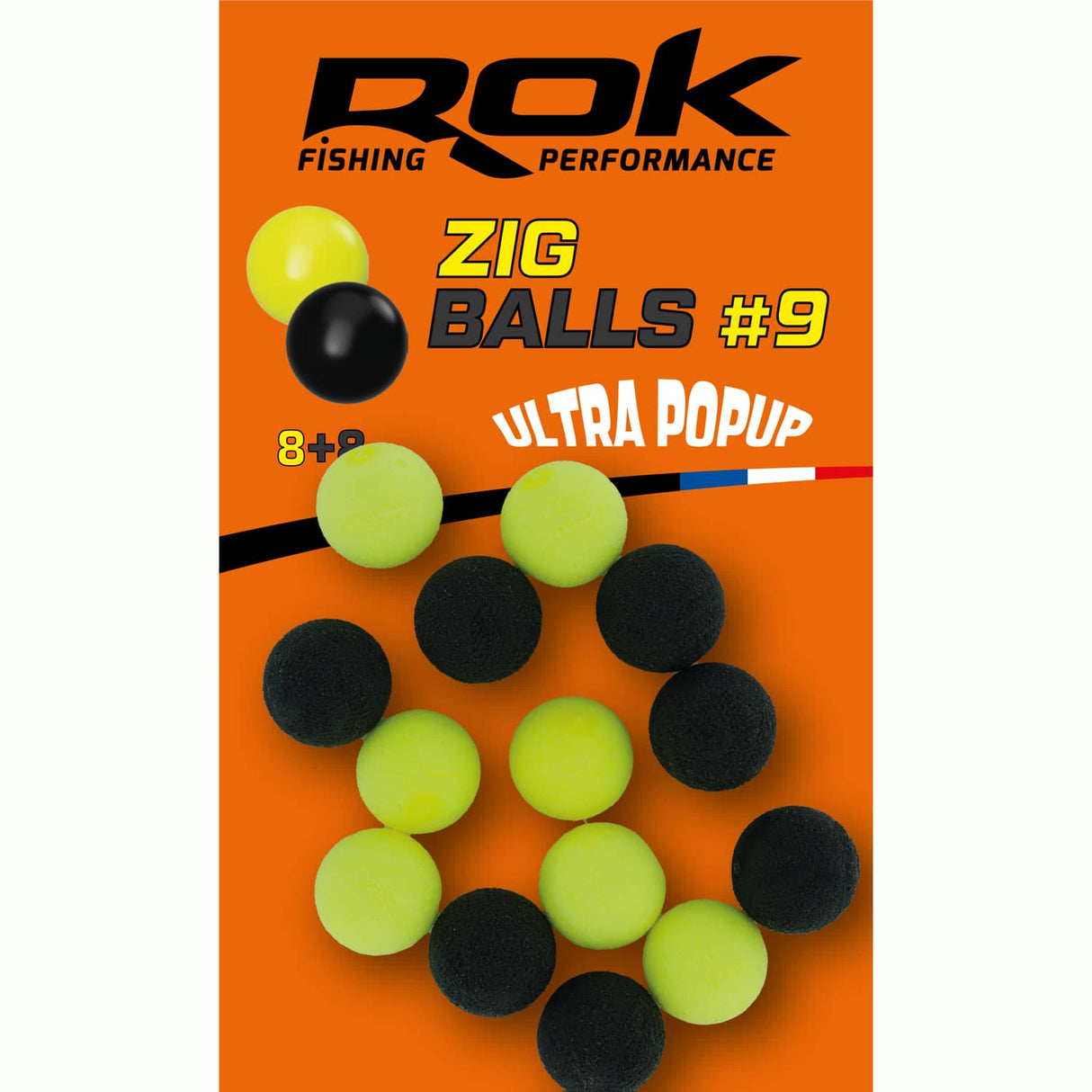 Caldeirada flutuante Rok Fishing Zig Ball Amarelo/Preto 9