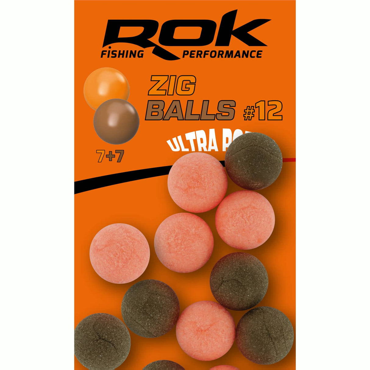 Caldeirada flutuante Rok Fishing Zig Ball laranja/castanho 12
