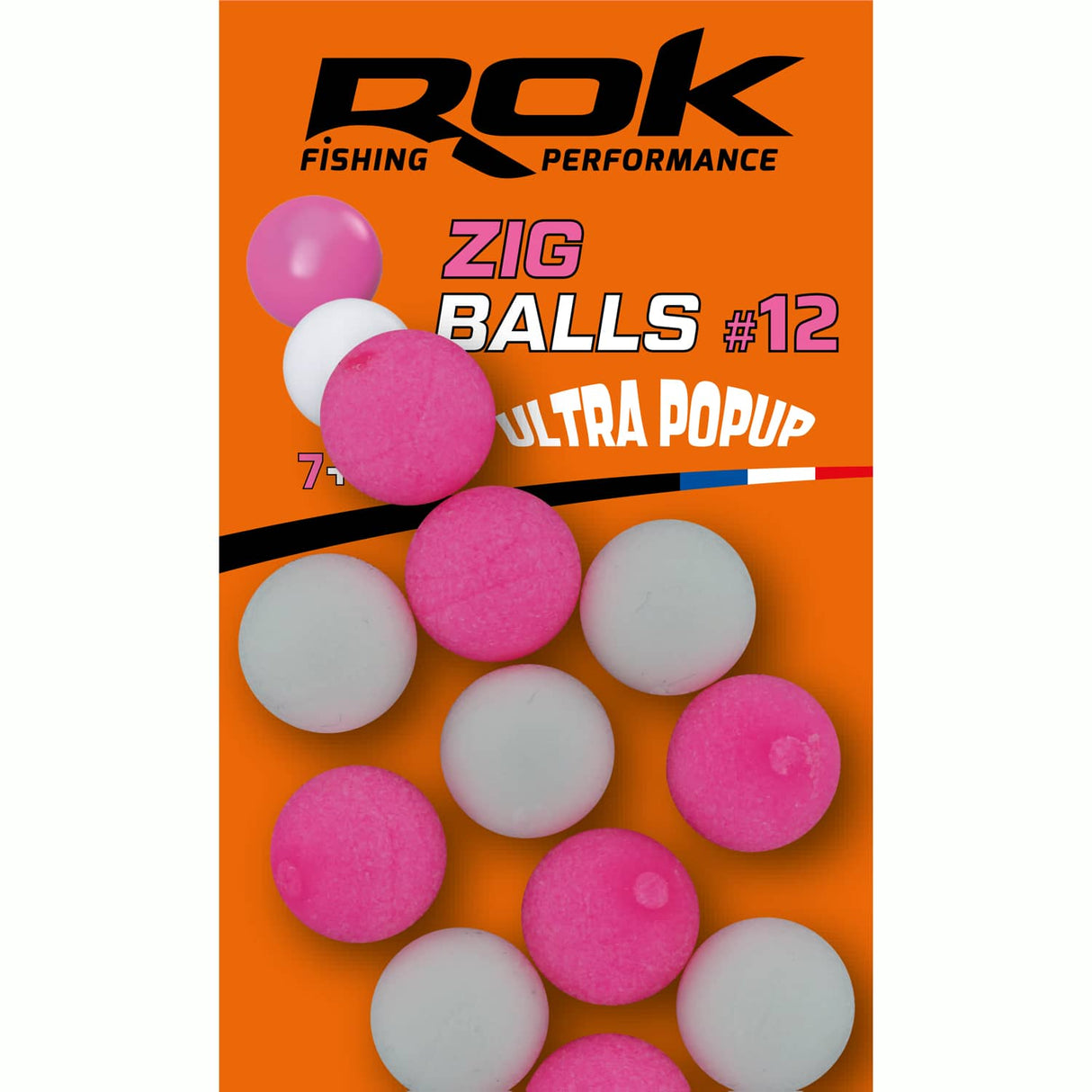 Caldeirada flutuante Rok Fishing Zig Ball Rosa/Branco 12