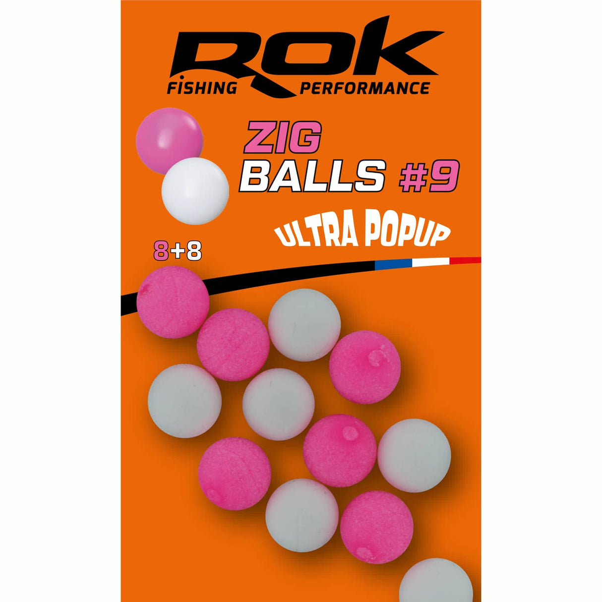 Caldeirada flutuante Rok Fishing Zig Ball Rosa/Branco 9