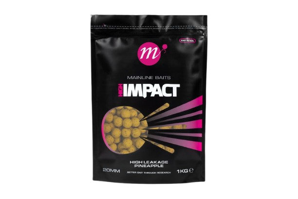 Boilies Mainline Impacto Abacaxi de alta fuga 20 mm