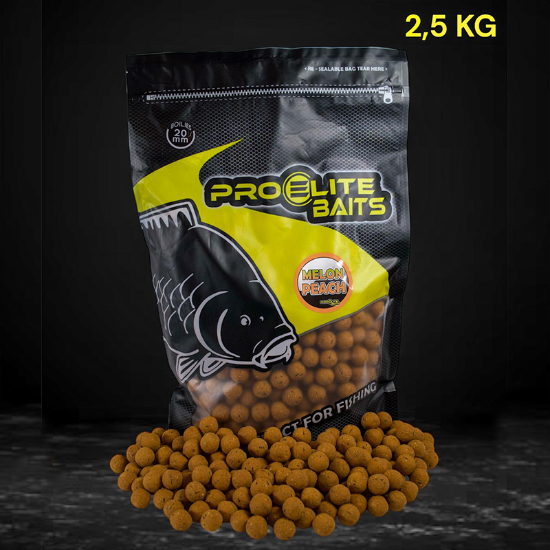 Boilies Pro Elite Baits Melão & Peach 20 mm 2,5 Kg