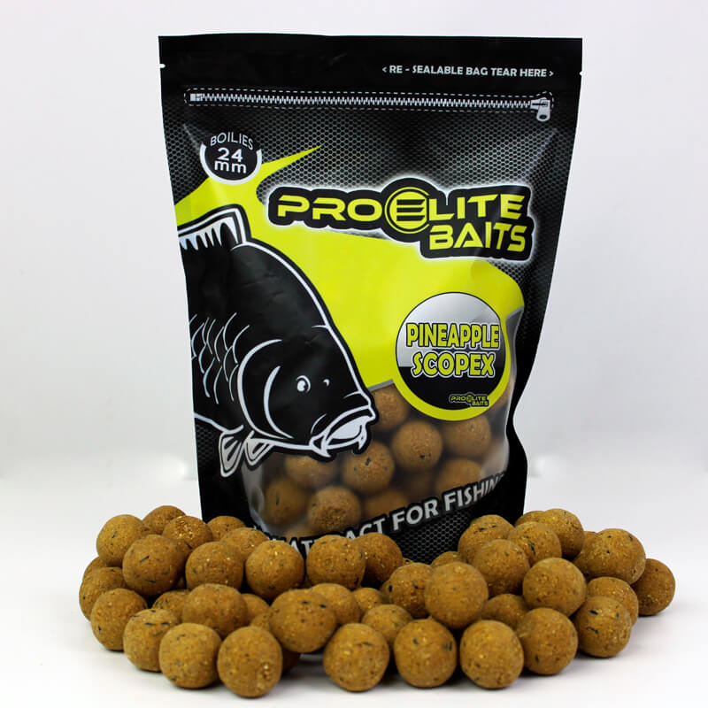 Boilies Pro Elite Baits Scopex 24 mm ananás