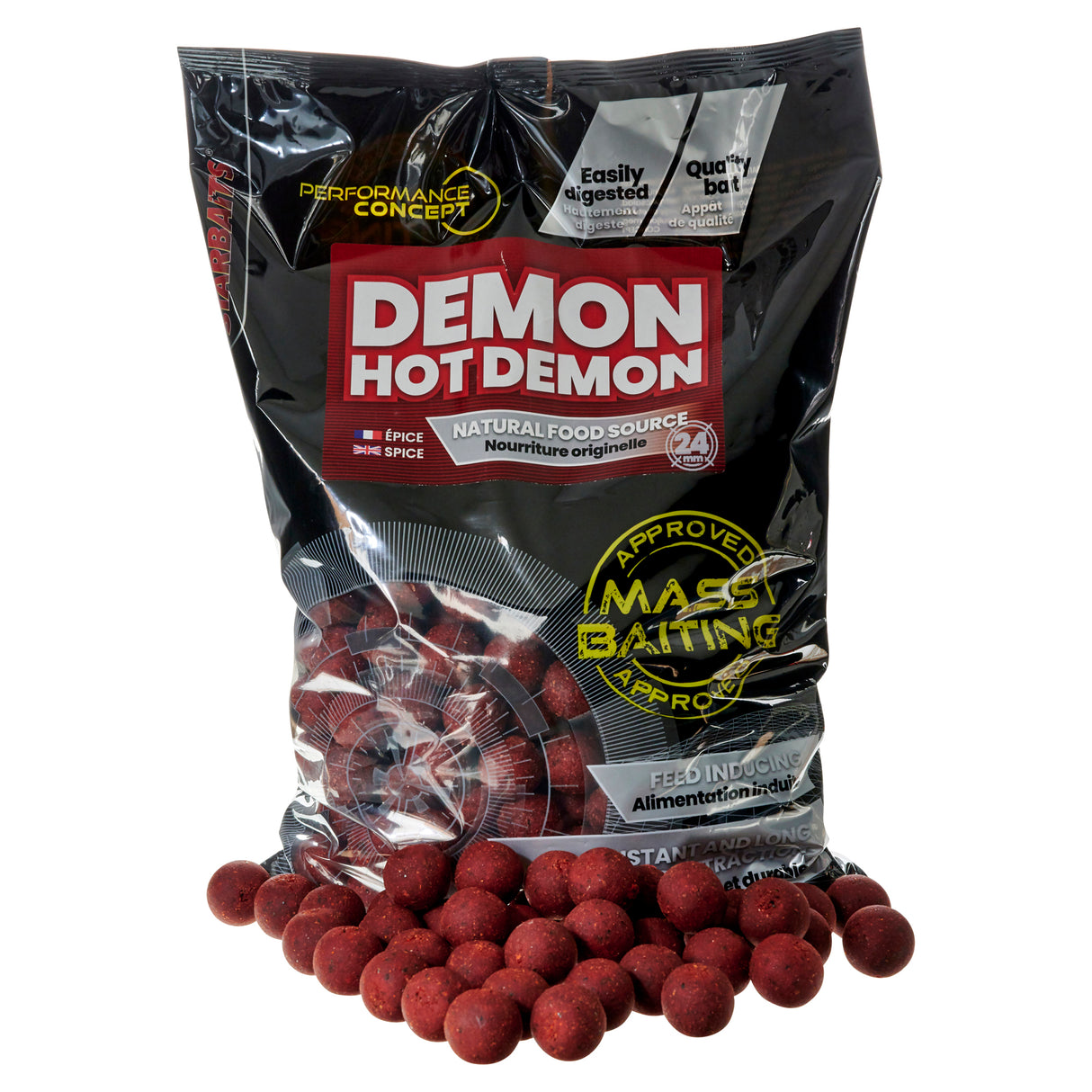 Boilies Starbaits Isco em massa Hot Demon 24 mm 3 kg