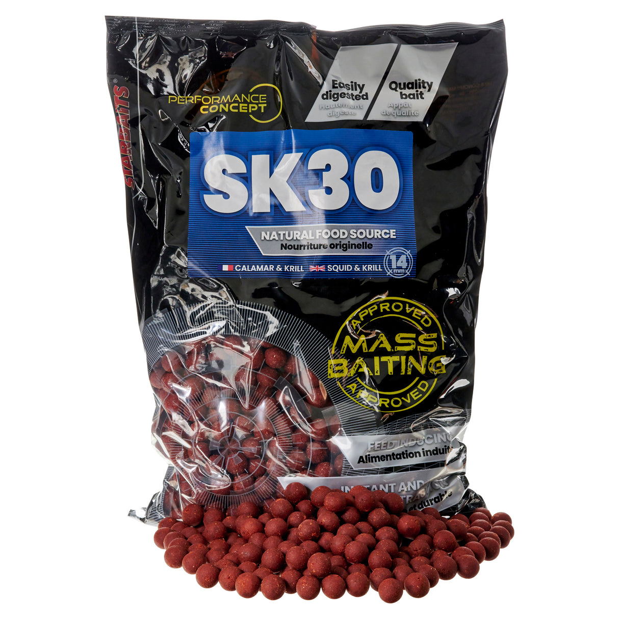 Boilies Starbaits Isco em massa SK30 - 14 mm 3 kg