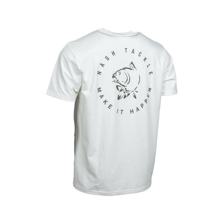 T-shirt Nash Make It Happen Carp Logo Branco