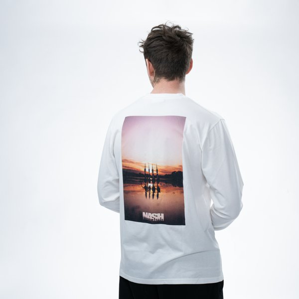 T-shirt Nash Make It Happen Sunset Branco manga comprida