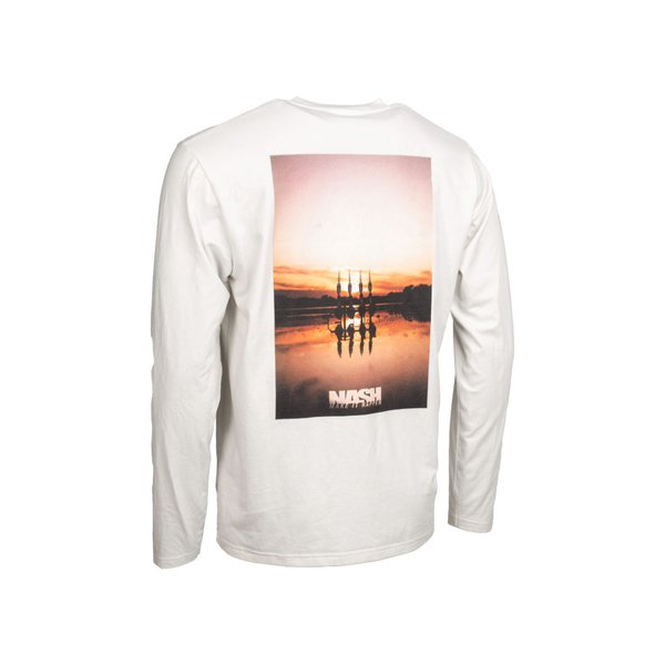 T-shirt Nash Make It Happen Sunset Branco manga comprida