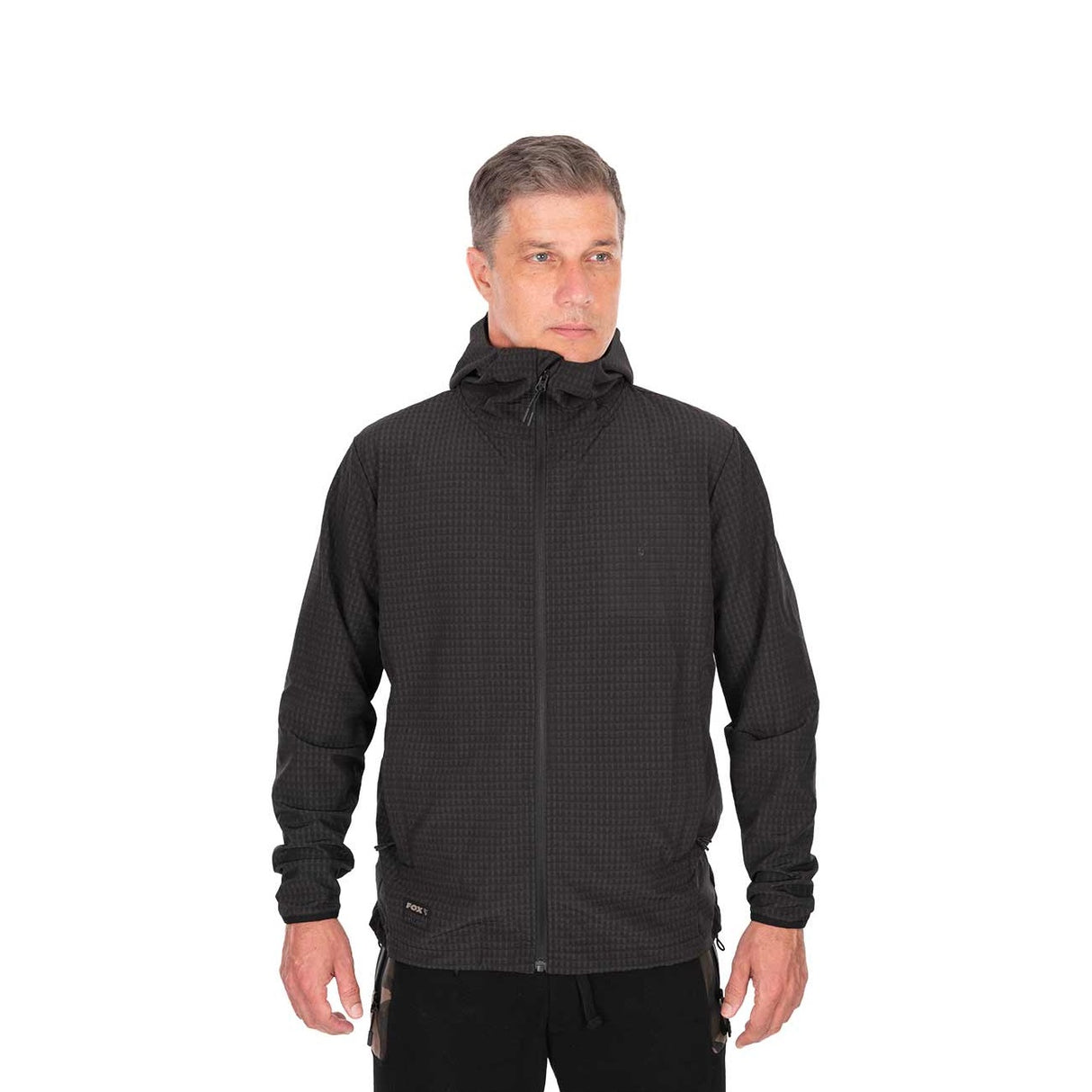 Casaco Fox Premium Mid Layer Preto com capuz