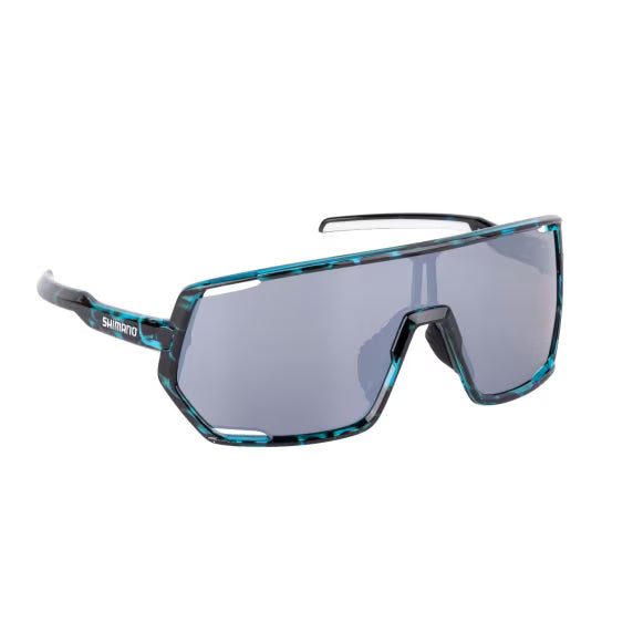 Óculos de sol polarizados Shimano Lesath Carey azul e prata