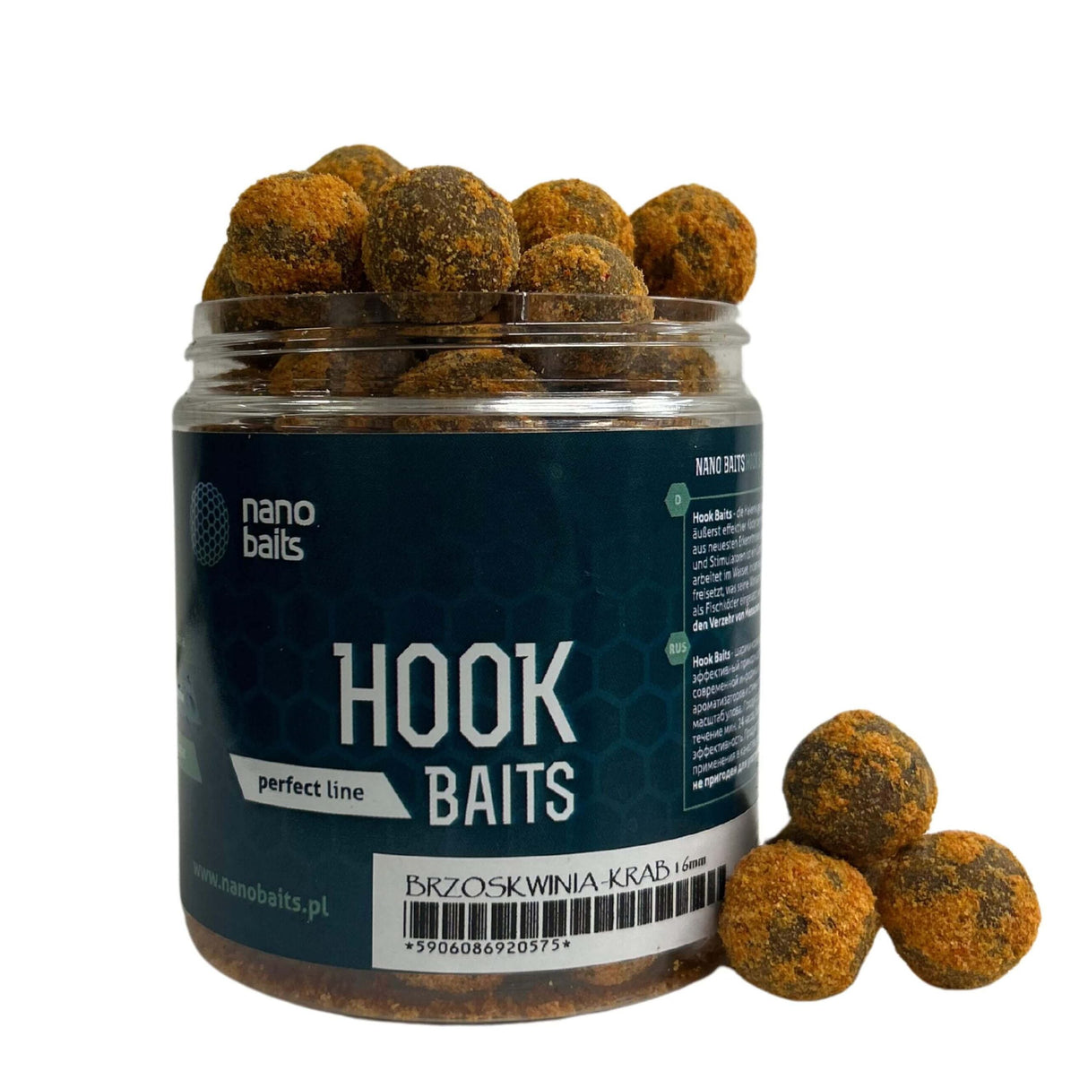 Hard Hook Baits Nano Baits Peach-Caranguejo 18 mm