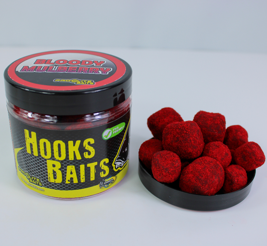 Hook Pellets em pó Pro Elite Baits Bloody Mulberry 14-20 mm