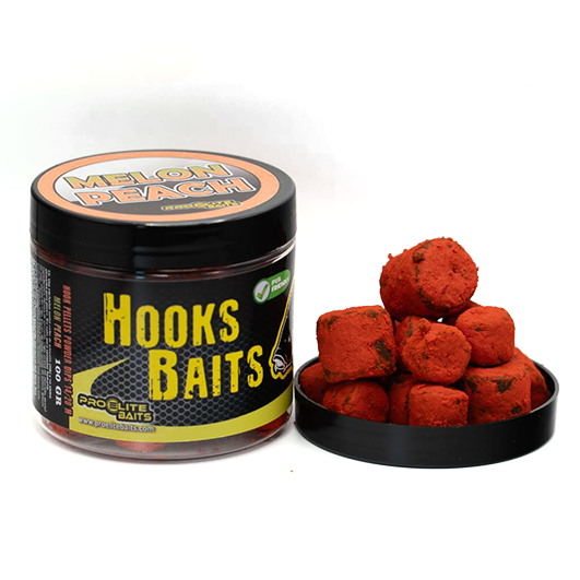 Gancho Pellets em pó Pro Elite Baits Melão e Peach 14-20 mm