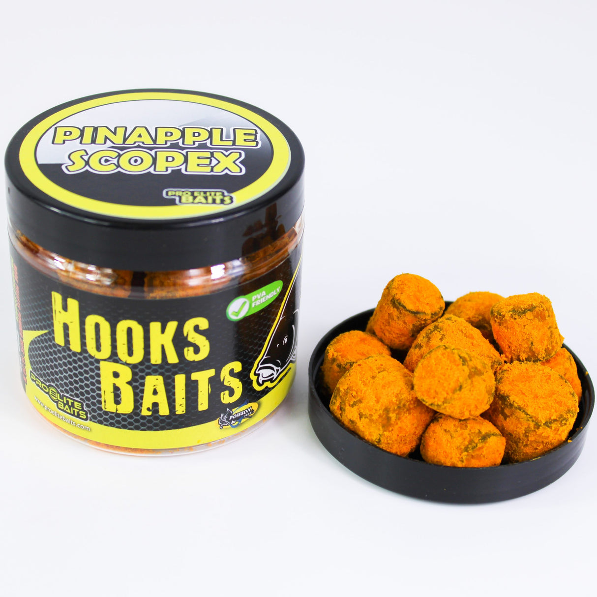 Hook Pellets em pó Pro Elite Baits Scopex Ananás 14-20 mm