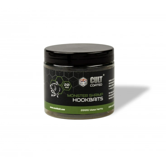 Iscas de anzol Nash Monster Shrimp Culto Coated 20 mm