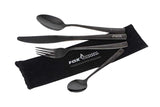 Conjunto de talheres {Fox CookWare aço inoxidável preto