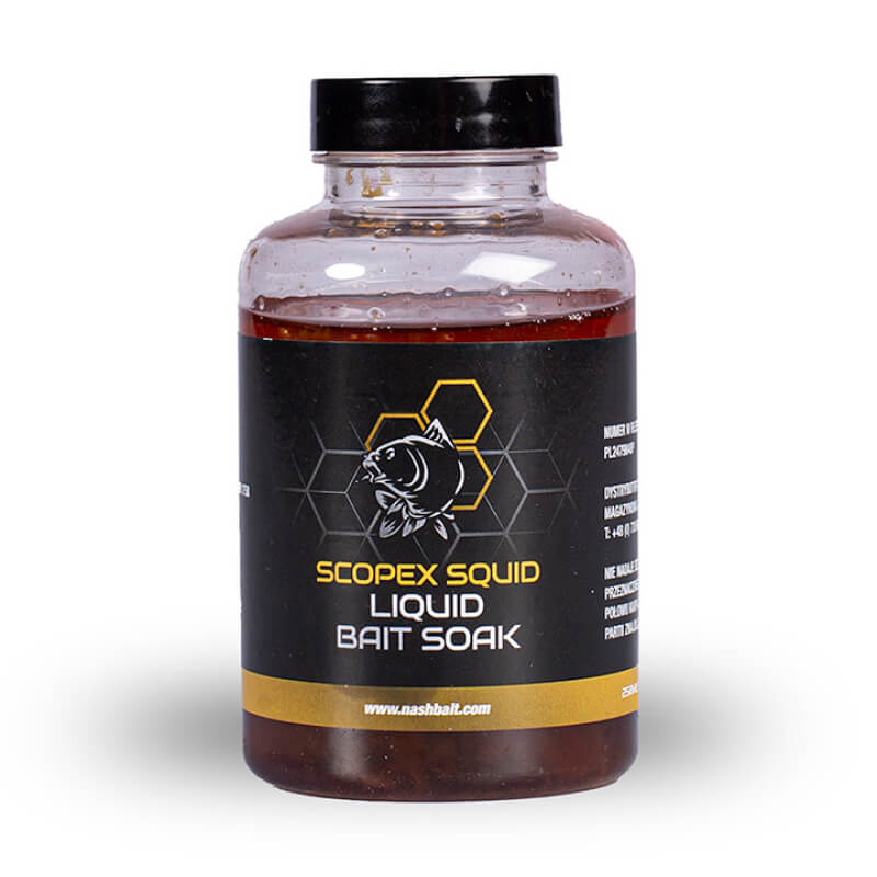 Líquido Bait Soak Nash Scopex Squid - Tienda Carpfishing