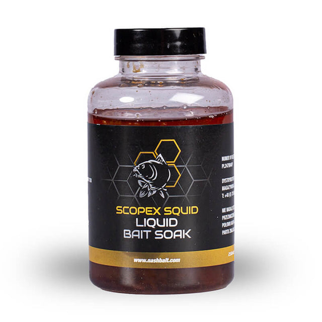 Líquido Bait Soak Nash Scopex Squid - Tienda Carpfishing