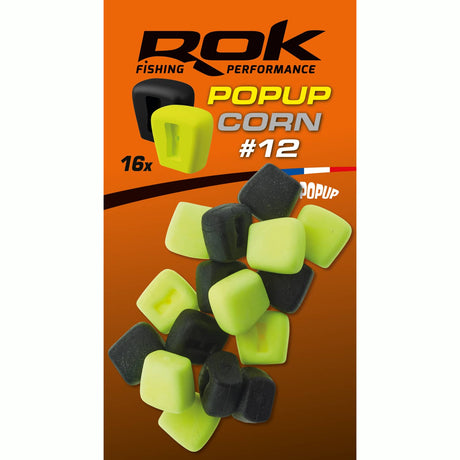 Maíz Pop up Rok Fishing Amarillo/Negro 12 - Tienda Carpfishing