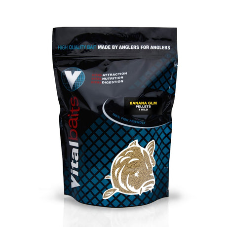 Micro Pellets Vitalbaits Banana GLM 2 mm - Tienda Carpfishing