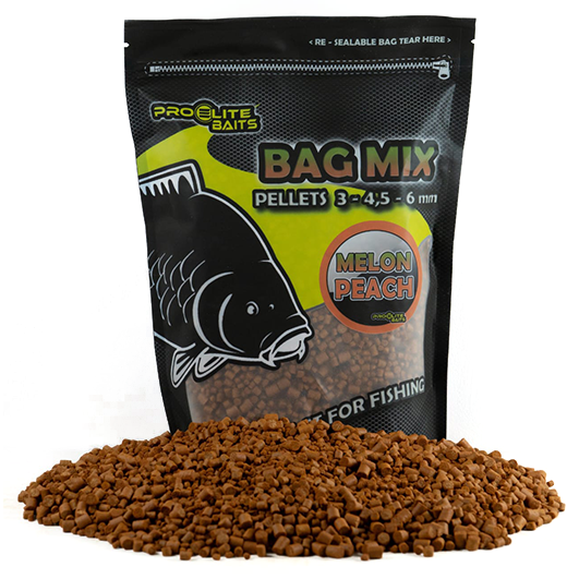 Micro Pellets Pro Elite Baits Melão e Peach 3,4, 6 mm