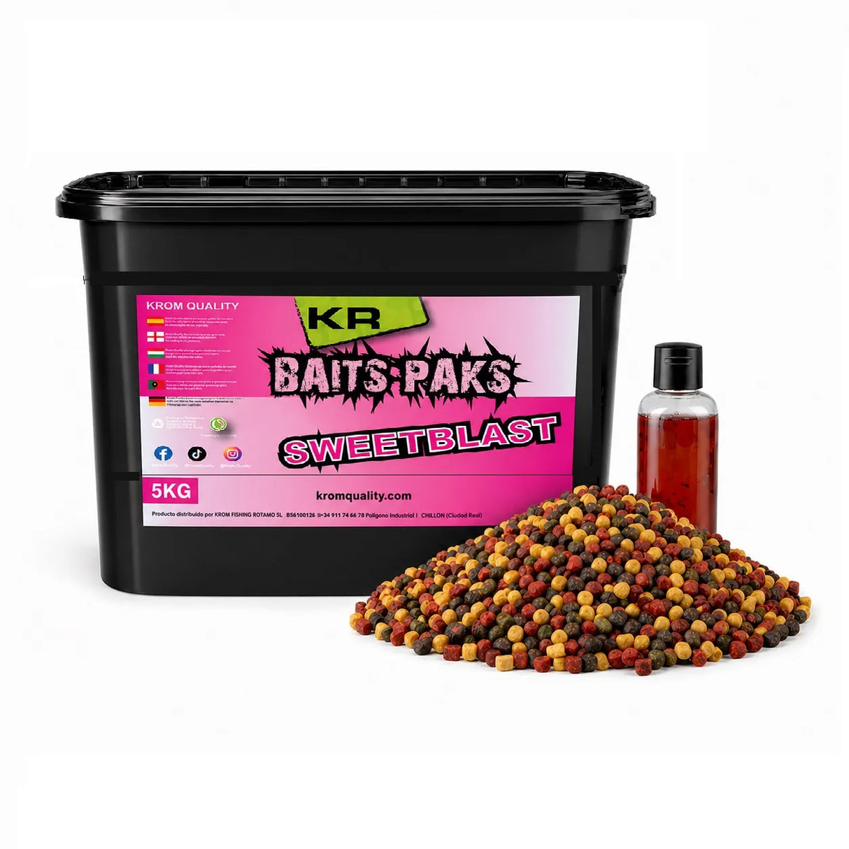 misturar Pellets Krom Quality Baits Paks Sweet Blast 5KG