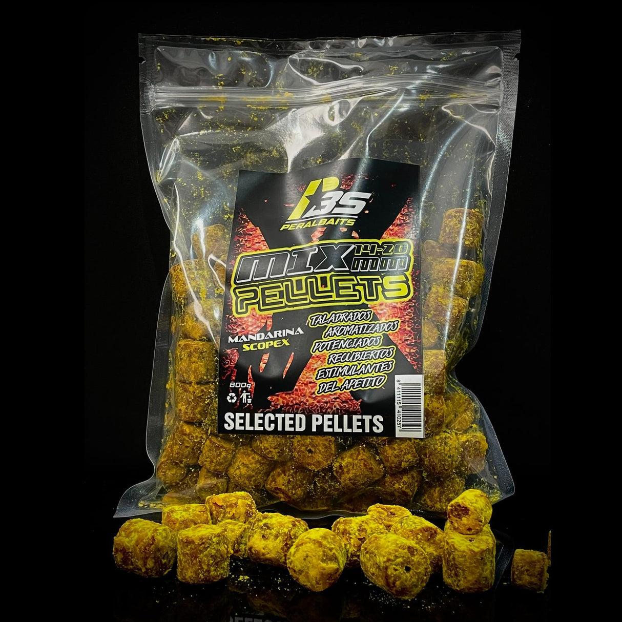 Mistura Pellets Peralbaits Mandarim Scopex 14-20 mm