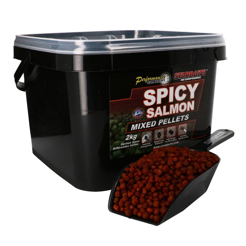 Mistura de pellets Starbaits Spicy Salmon 2 kg